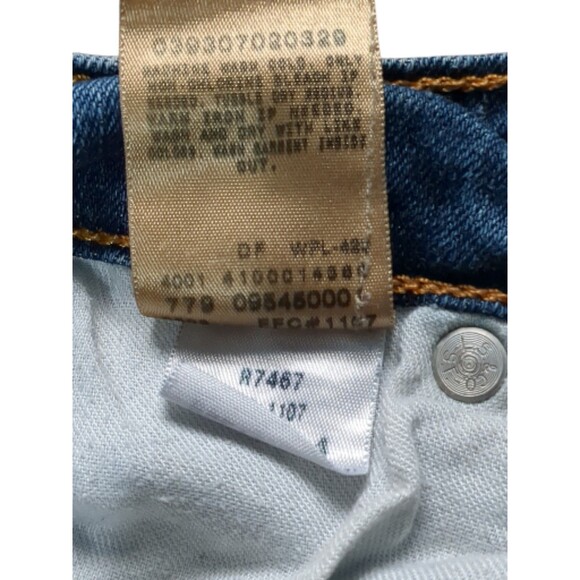 Levis Womens 509 Vitg Orange Tab Jeans Blue Stretch Frayed Hem Denim 20W Med - Picture 11 of 11